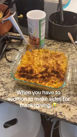 Nothing humbles you faster than family members reviewing your cooking 😭 @gina.is.on @Lola10 #thanksgiving ##thanksgivingsides #cooking #cookingaudition #macncheese #greenbeancasserole #mashedpotatoes #deviledeggs #thanksgivingvibes #thanksgiving2024 #chopped #cookingchallenge #food #foodreview 