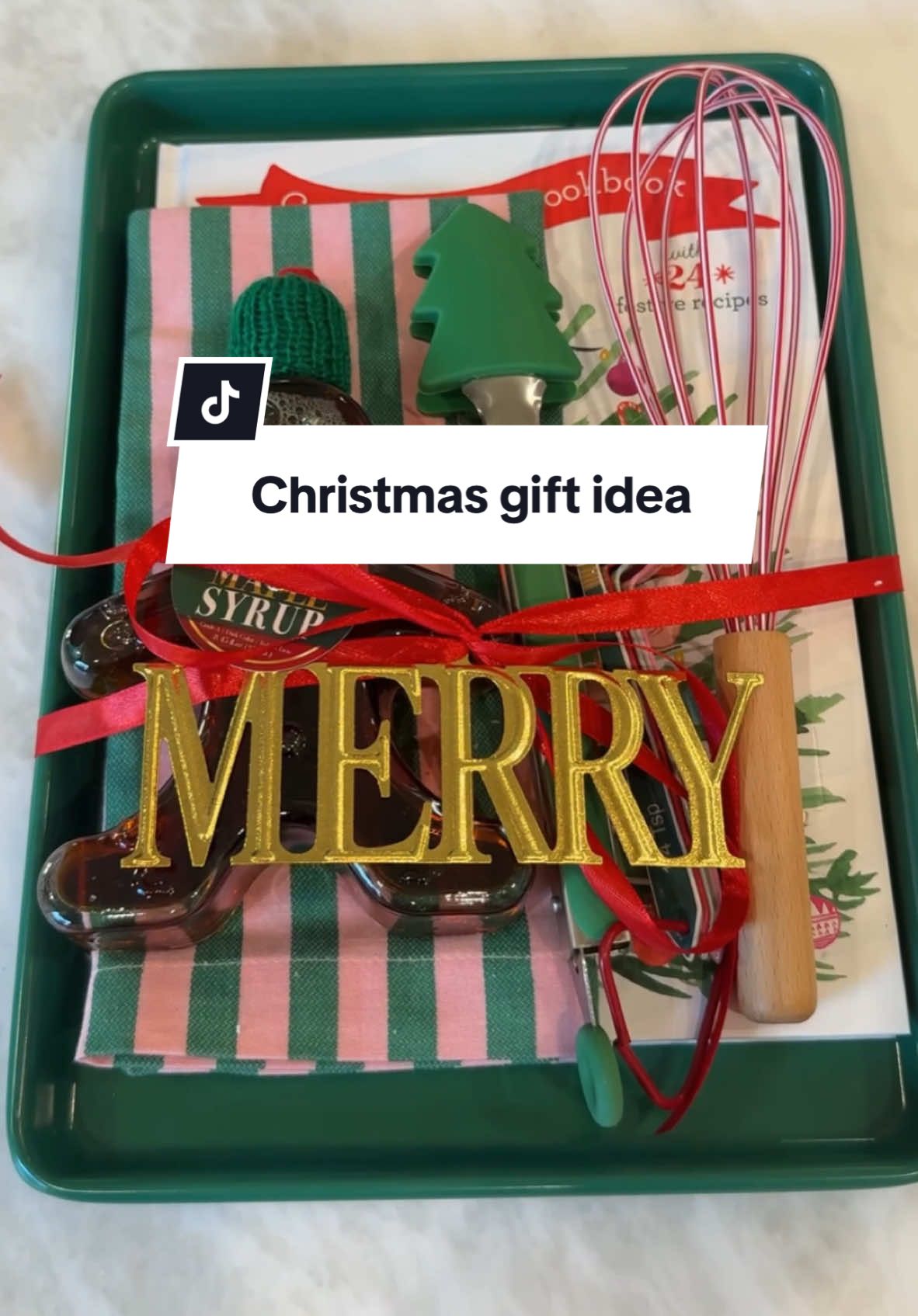 Here is an easy holiday gift idea!  This one turned out so cute and is perfect for anyone who loves baking! ##christmas##christmasideas##christmasbaking##christmasgiftideas##christmastime##christmastiktok#