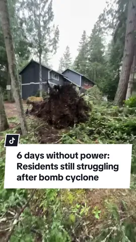 Some residents are still without power, nearly a week after a bomb cyclone ravaged parts of Western Washington. @Lauren Donovan #bombcyclone #wawx #weather #poweroutage #seattle #washington #news 