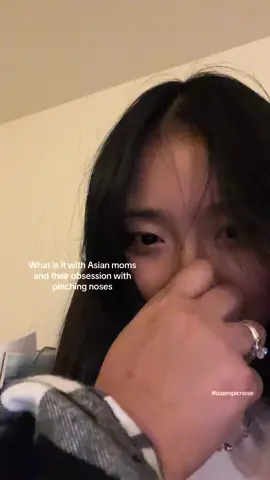 My mom use to do this EVERDAY when i was younger so tell me why my nose is still flat and bulbous??? Who’s going to tell her that the pinching doesnt work 😭😭