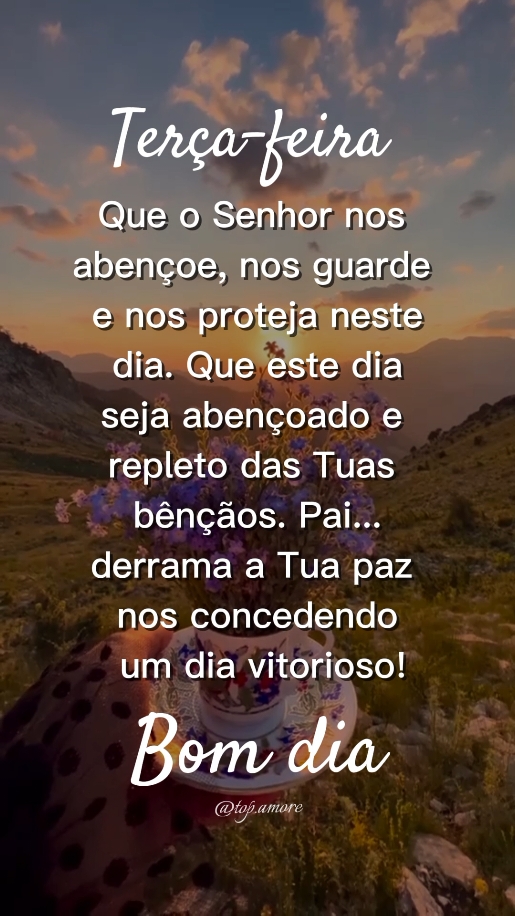 Bom dia! 🙌  . . . . . . . #bomdia #bomdiaaaaa #bomdiaabençoado #gratidão #mensagemdebomdia #Deus #status #tercafeira #mensagemparastatus 