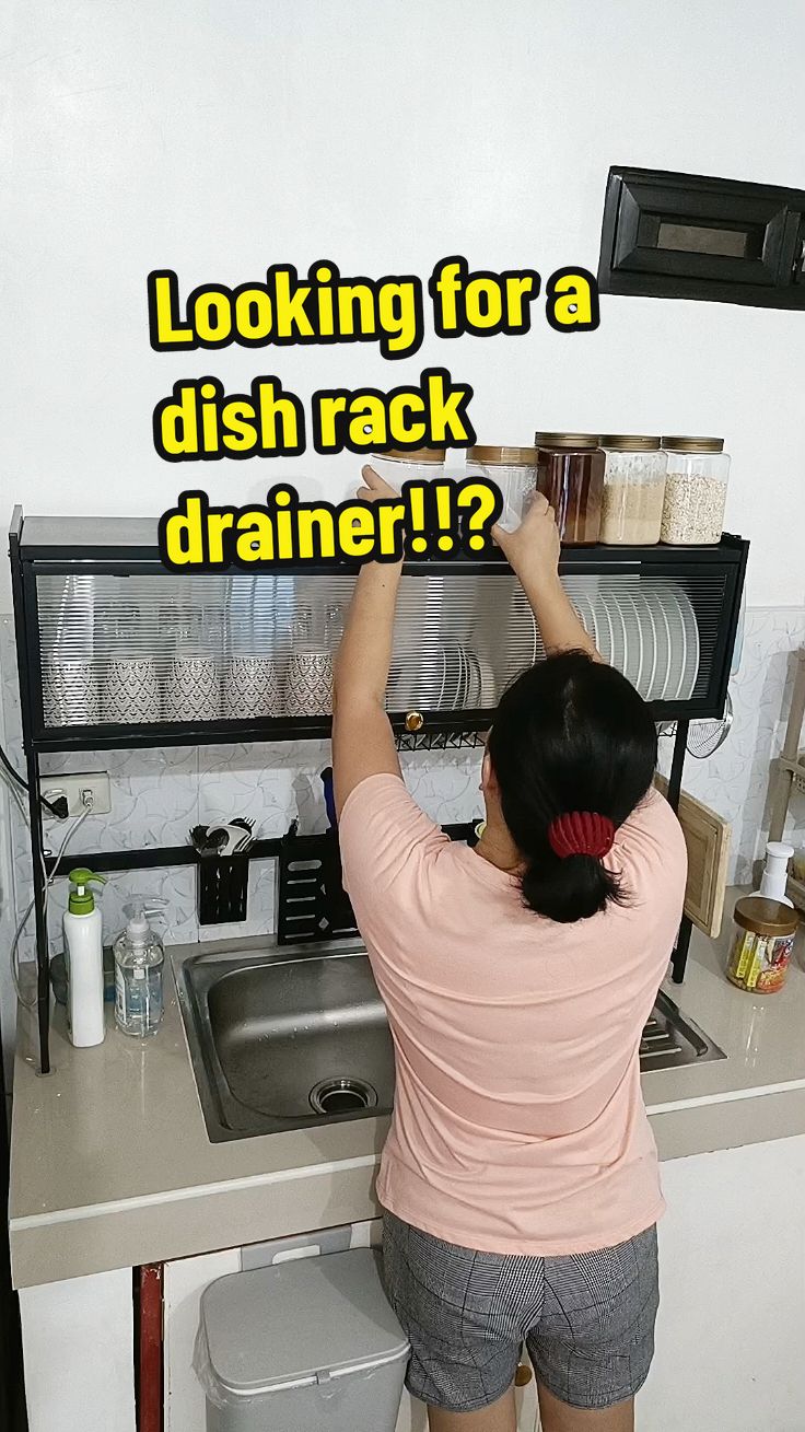 Replying to @shielabacurayo Sink shelf dish rack drainer here‼️✅ #dishrack  #dishdrainer  #dishrackorganizer  #dishrackdrainer   #kitchenessentials 