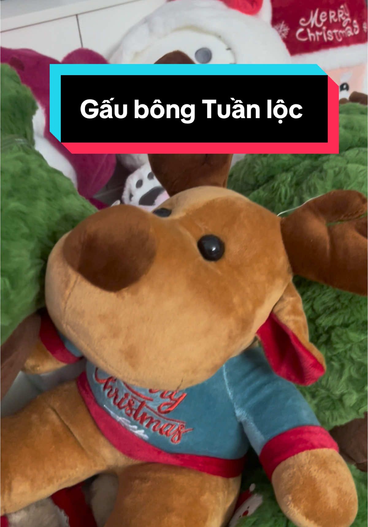 Gấu bông nau tuần lộc quà tặng giáng sinh noel #gau #gaubong #gaubongquatang #gaubongcaocap 