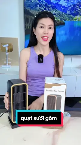 Quạt sưởi gốm mini chạy êm ấm không sáng #hangmommy 