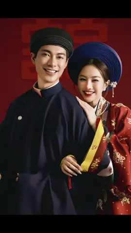 Cổ phục Nhật Bình với tone đỏ #palatino_studio #cophucvietnam #nhatbinh #wedding 