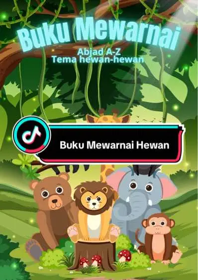 Buku mewarnai atau coloring book tema hewan abjad A-Z cocok buat belajar anak dirumah #coloringbook #bukumewarnai 