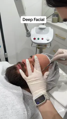 Deep Facial  Benefits: Exfoliation: Removes dead skin cells, whiteheads, and blackheads  Improved skin tone: Increased blood flow to the skin can improve skin tone and make it look smoother and younger  Reduced oil production: Deep facials can help control excess oil production and balance oil between the T-zone and the rest of the face  Better skincare absorption: Deep cleansing allows skincare products to penetrate more effectively  Reduced acne: Deep facials can help prevent acne  Relaxation: Facials can provide a relaxing and rejuvenating experience that reduces stress  Protection from infection: Deep cleansing removes toxins and bacteria that can cause infection  Reduced fine lines and wrinkles: Deep facials can help smooth fine lines and wrinkles. #facial #deepfacial #cosmetics #cosmeticclinic #mensfacial #mensfacialtreatment 