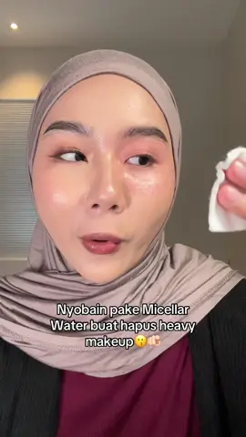 Kirain micellar water tuh ga ngangkat makeup waterproof, bs jg yy #micellarwater #makeupremover #NPURE #powerclear @npureofficial 