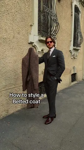 How to style a belted coat 👔 My way 😎 #coat #italian #style 