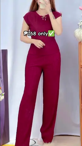 Jenny Plain Basic Round Neck Top Continues Terno Pants Coords Set Trendy Women Casual Short Sleeve #terno #casual #coordinates #coords #set #ternopants #forwomen #foryou #fyp #foryoupagе #trending 