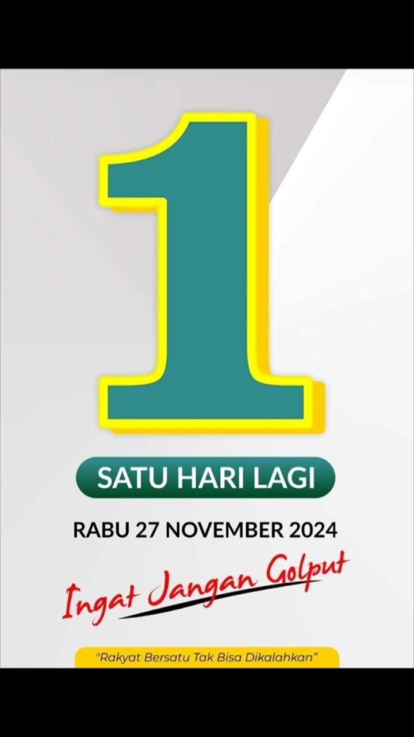 Besok gunakan hak pilihmu Der,, karna 1️⃣ suaramu menentukan masa depan Banten 5 tahun kedepan. Awas tinggalkan golput yaaa,, 🙏🌧🇲🇨 @Airin Rachmi Diany @h.adesumardi  #pilkada2024  #bantenmajubersama  #airinade  #satriamudaairin  #indonesiaemas 