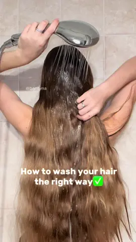 How to wash your hair the right way ✅ #hair #hairtips #longhair #capelli #hairtreatment 