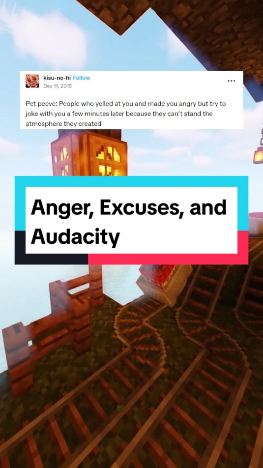 Anger, Excuses, and Audacity. #tumblr #storytime #qna 