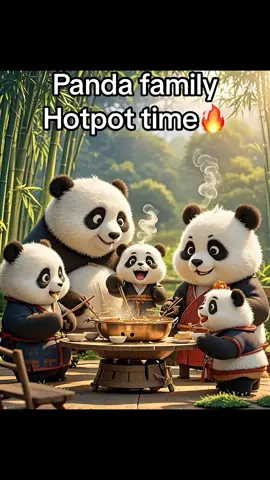 Panda familie hotpot time 😍#panda #hotpot #china 