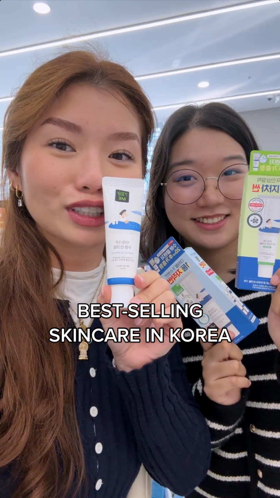 KOREAN SKINCARE THAT’S ACTUALLY POPULAR IN KOREA 🇰🇷🤭 my Korean-native  girl Jenny took me around and showed me the skincare that’s viral here! ✨ #koreanskincare #kbeauty #skincare #skin
