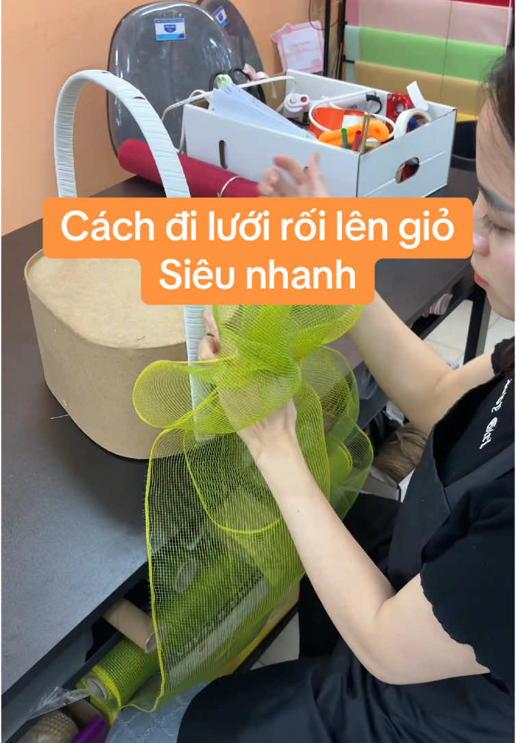 Cách đi lưới rối lên giỏ nhanh gọn lẹ #huongdantiktok #langgiohoaquanhapkhau 