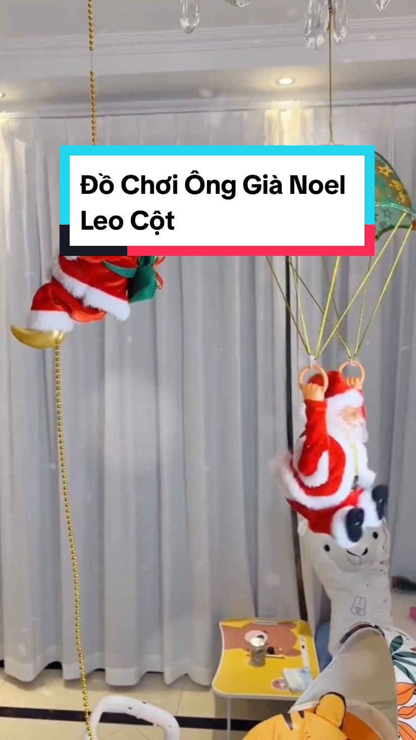 Đồ chơi Ông già Noel leo dây leo cột #dochoi #onggianoel 