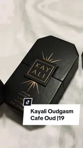 This scent is so special to me. I have yet to smell anything quite like this!  Oudgasm Café Oud 19 is a sensually electrifying fragrance that combines creamy notes of cappuccino, a vibrant heart of rose and geranium and a woody resinous oud. This perfume is amazing! @Mona Monica Kattan🧸 @Kayali  #oudgasm #cafeoud #monakattan #kayali #dubai #singapore 