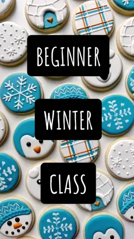 From my beginner winter online class ❄️ #oddlysatisfying #cookiedecorating 