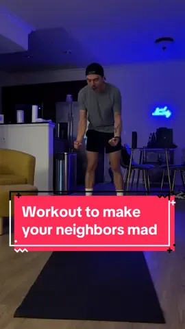 Complete as a circuit 3x, 45 sec on 15 sec off or until you get a noise complaint #workout #Fitness #Hiit #cardio 