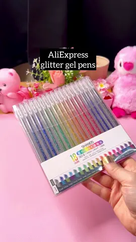 rate these from 1 to 10✨ #stationery #stationeryaddict #glitterpens #glittery #glitter #stationerysupplies #aestheticstationery #fyp #trendingvideo #viral_video #pens #aliexpressfinds #aliexpress 