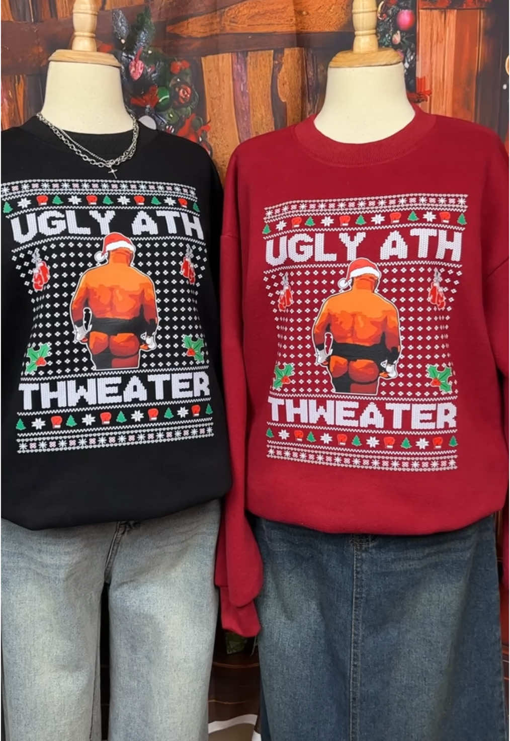 Mike Tyson Boxing With An Ugly Ath Christmas Sweater 😁😁✨✨🎄🎄#miketyson #miketysonboxing #meme #uglysweaters #tiktokshopblackfriday #christmasuglysweater #uglyaththweater #uglysweaters #miketyson #miketysonchristmas #trending#foryou #fyp 