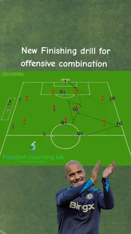 ✅New finishing drill for combination with long pass! 📘Find more drills ready for your training session in bio @football_coaching_lab ! #footballcoachinglab #training #session #combination #drills #enzomaresca #chelseafc #london 