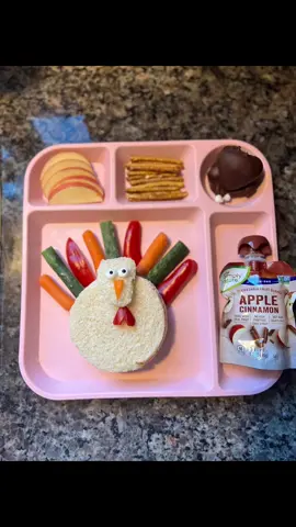 Fun Thanksgiving themed lunch for my girls! #fyp #whatmykidseat #whatmytoddlereats #whatmykidseat #pickykids #funlunch #lunchbox #lunchboxideasforkids #schoollunch 