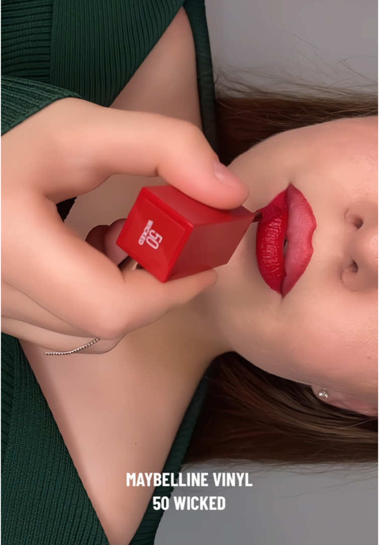VINYL RED LIPS ♥️ #maybelline #maybellinevinylink 