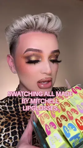 swatching every shade of the made by mitchell lip glosses 😍✨ which one was your fav? @madebymitchell @madebymitchellusa #fyp #viral #explore #madebymitchell #makeup 