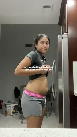 My Gut Health and Body Transformation🤍 Ugh, guys, this was so hard to post. It’s kind of embarrassing to put this out there and show what I used to look like. Especially that specific video - the tummy jiggling is no joke. My whole life, I’ve struggled with storing fat in my stomach, and my curves were also nonexistent. It wasn’t until I learned how to train for the body I wanted that I finally started to see some change. Food played the biggest role. I learned that much of what I was eating contained nasty ingredients. I also discovered that my body doesn’t like certain foods, which is why I was always bloated. I may not look like an “athlete,” but I’m happy with where I’m at, and it’s only the beginning. I’m excited to stay consistent and see the changes in a year! Also, I have a very special announcement coming up in the next couple of days, so stay tuned for that! After-video  Shorts: @Diosa Fit code SHAY Top: @Oner Active (link in bio for a discount on your first order!) • • • • • #gymmotivation #gymtransformation #gymgirl #gymoutfit #weightloss #fatloss #hourglass #hourglassworkout #hourglassfigure #fitnessmotivation #gymgirlvids #Fitness #dallasgirls #weighttransformation #bodytransformation #bodyrecomposition #explorepage #bloated #bloatingtips