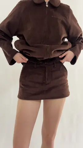 Cord Casual Jacket + Cord Skort in Chocolate ೀ #mymummadeit 