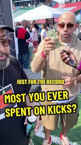 Whats the most you ever spent on sneakers? 🤔 @Da’jour #sneakers #sneakercon #interview #manonthestreet #nike #adidas #money #basketball 