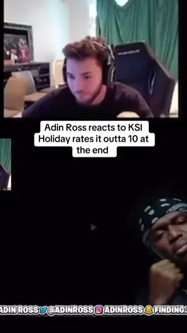 Adin Ross reacts to Ksi holiday #adinross #ksi #holiday #song #fyp 