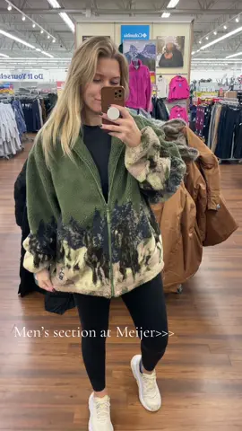 Mens section at meijer😍 cutest fleece ever! I got size medium! @Meijer #fleecejacket #meijer 