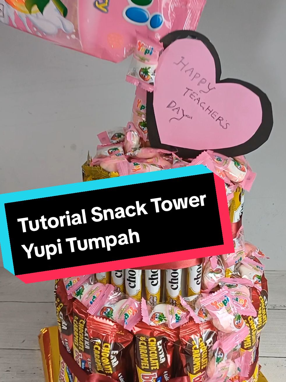 Tutorial  Snack Tower..hadiah dari snack berbentuk tart. Hadiah ini cocok untuk  hari guru, hadiah ultah atau lainnya. #snacktower #kadohariguru #hadiahunik #idehadiahguru #idehadiah 