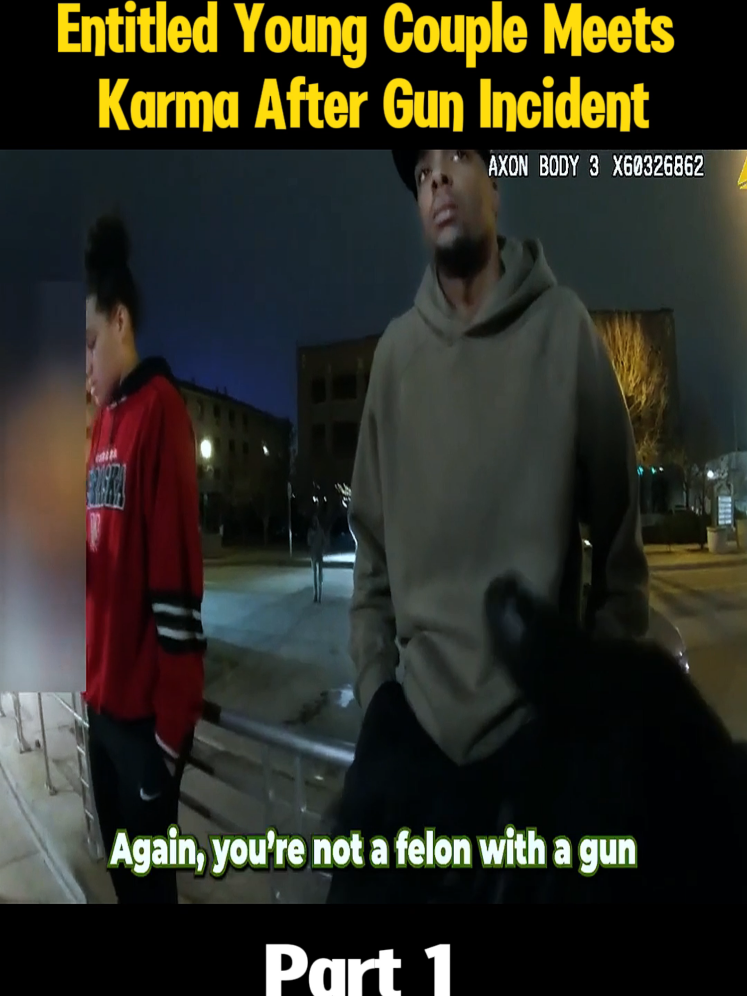 Entitled Young Couple Meets Karma After Gun Incident P1 #police #bodycam #westsafety #👮‍♀️ #policecam #usa🇺🇸 #news #trendy