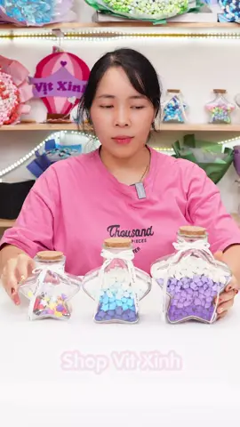 Món Quà Ý Nghĩa - Hũ Sao Điều Ước #handmadevitxinh #shopvitxinh #hudieuuoc #huthuytinh #hudungsao #lodungsao 