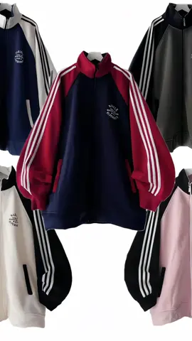 Áo khoác Sweater 3 sọc cổ cao #haphuongstores #phoidoxinh #macxinhmoingay #viral 