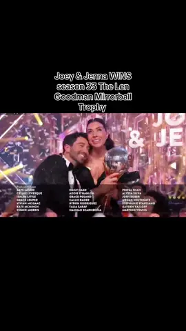 MY WINNERS LET GO JOEY AND JENNA #dwts #dancingwiththestar #joeygraziadei #jennajohnson #dwts33 #fyp #foryou #foryoupage #mirrorballtrophy 