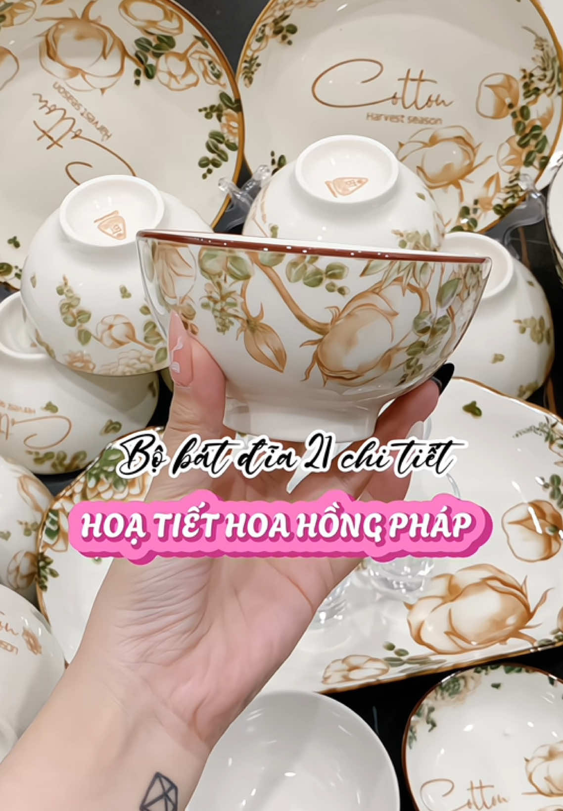 Mua bộ bát đĩa quá rẻ còn free ship nữa! Mình lại sắm thêm bộ nữa để bày cỗ tết 😍 Xinh xỉu luôn💯#mebinday94 #bobatdia #bobatdia21mon #bobatdiacaocap #giadung #giadungtienich 