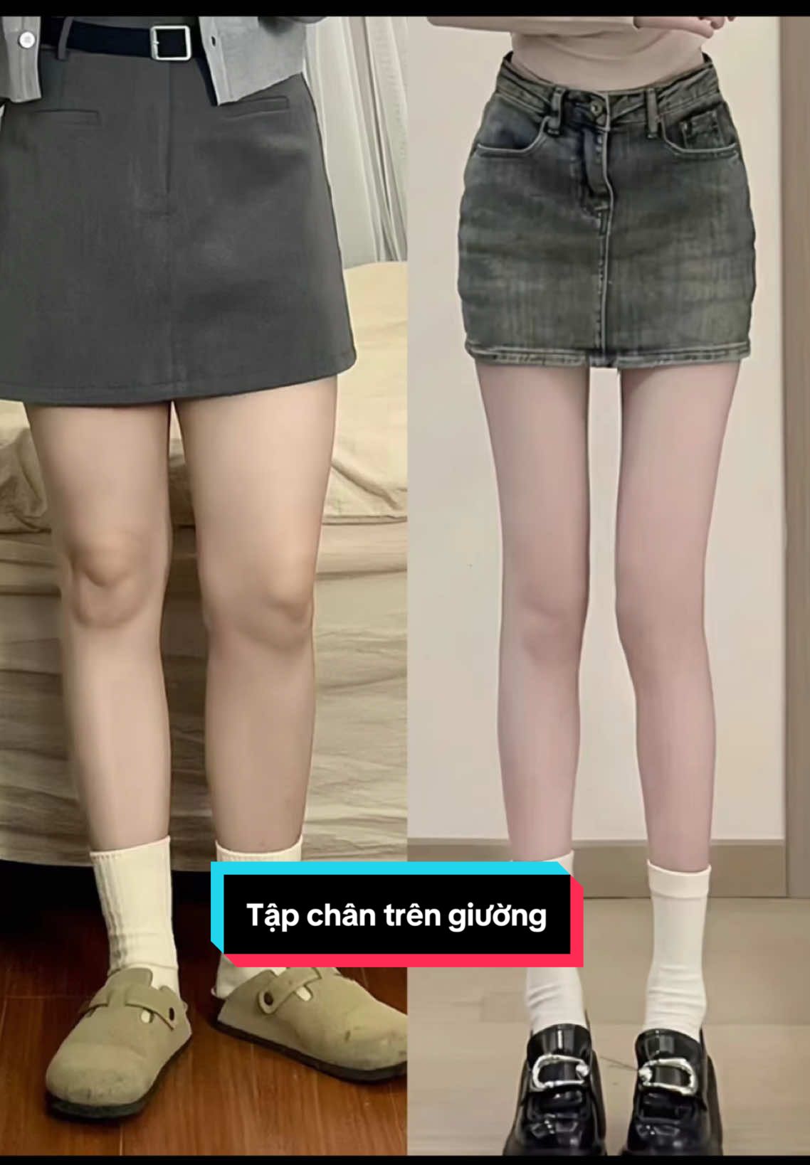 Bài tập chân thon gọn trên giường siêu hiệu quả thích hợp cho các nàng k tập nặng được #workoutplan #theductainha #tapchan 