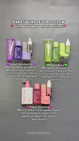 Paket bundling glad2glow harga jauh lebih murah daripada beli satuan #glad2glow #glad2glowmoisturizer #glad2glowid #glad2glowmy #skincare #fypage 