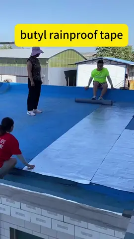 use the rainproof tape to repair leaking roof.