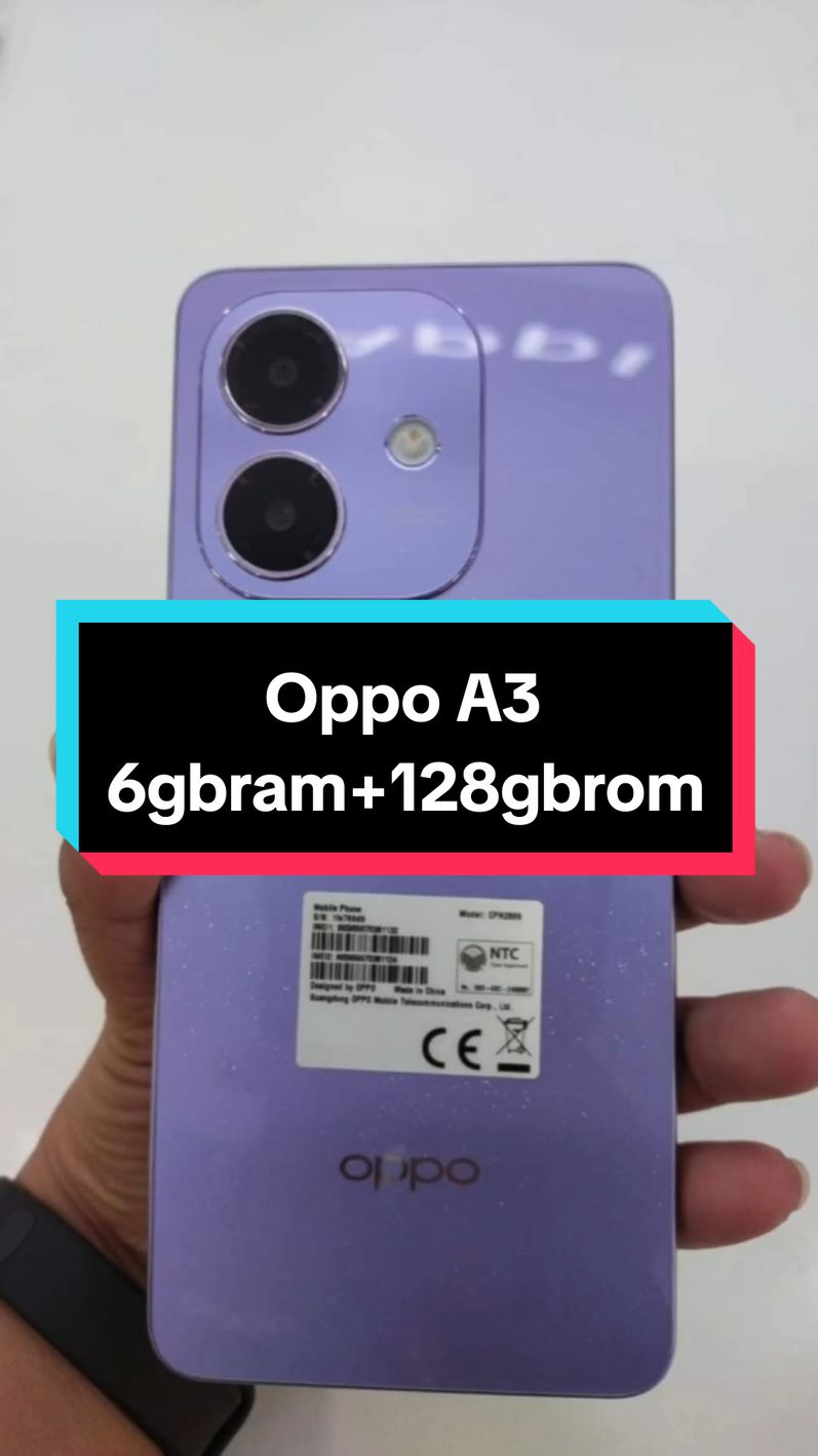 • OPPO A3( 6+6GB RAM + 128GB ROM) Colors Available : 🟪 Starry Purple ⬛ Sparkle Black Specs : ✓ Military-Grade Shock Resistance ✓ 50MP Ultra-Clear Camera ✓ Snapdragon® 6s 4G Gen1 Mobile Platform ✓ 5100mAH Large Battery ✓ 45W SuperVOOC Flash Charge ✓ Over 4 Years Durable Battery  #OPPOA3  #OPPOA3Series  #OPPOlangSakalam  #OPPODurability 