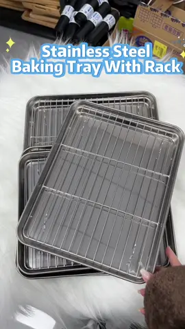 The most successful baking tray I bought this year😱#baking #tray #rack #bbq #stainlesssteel #quality #tiktok#fyp #kitchen 