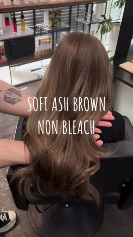 Non Bleach Soft Ash Brown#haircolor #singaporehairsalon #novena #🇸🇬 #新加坡染发 #ashbrownhair #Love 