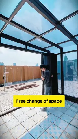 Free change of space 🤩🤩#foryou#singaporean#perfabricatedbuilding#sunroom#fyp#England#America#dohagatar#Canada#louver#design#cover#swimmingpool#greenhouse#retractableroof#ourdoorrestaurant #backyard #tarrace#tinyhousetour #UK 