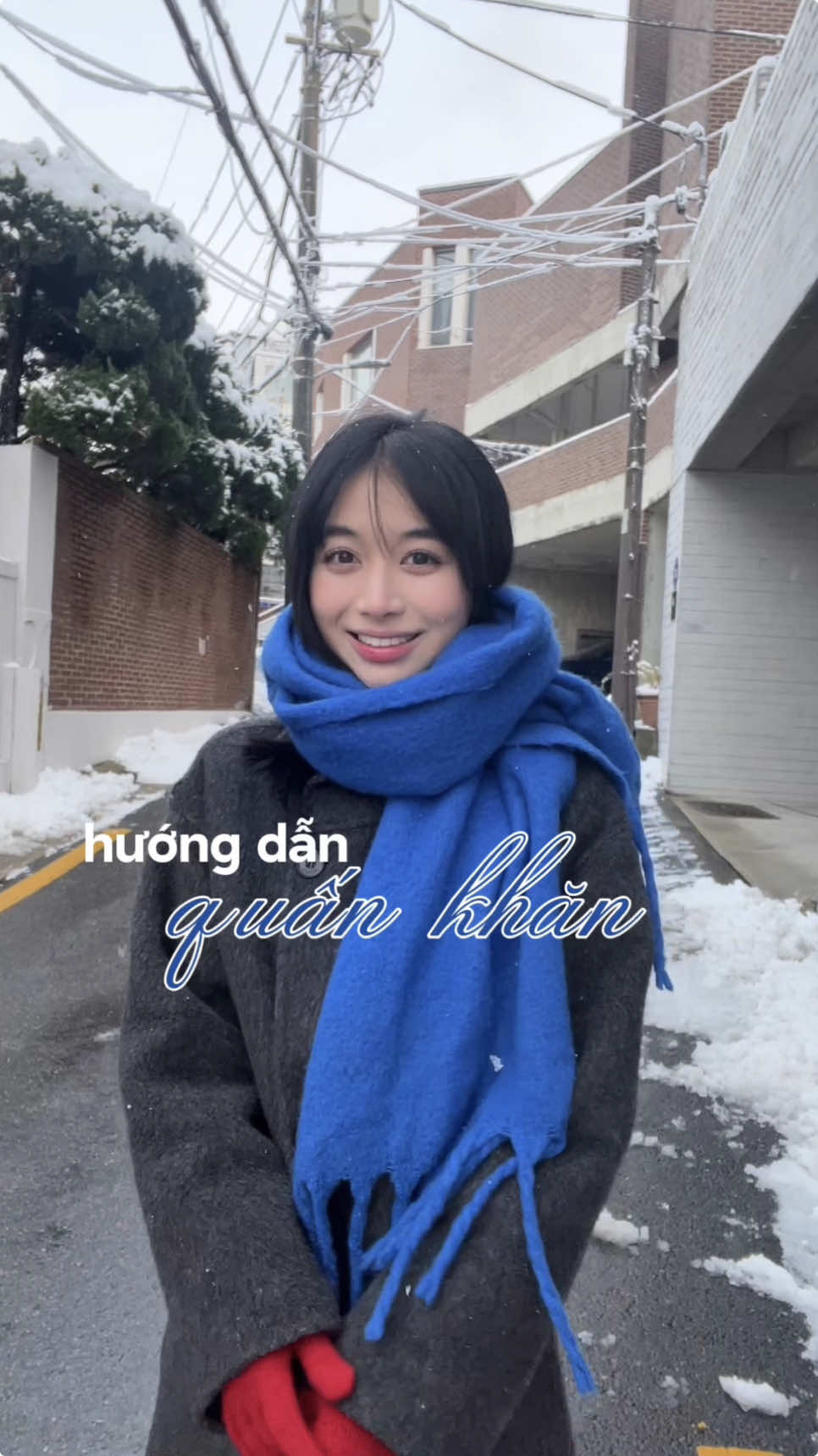 mùa của những chiếc khăn đến rồy 🥹🧣💙✨ #dieuanh #vtmgr #scarftutorial 