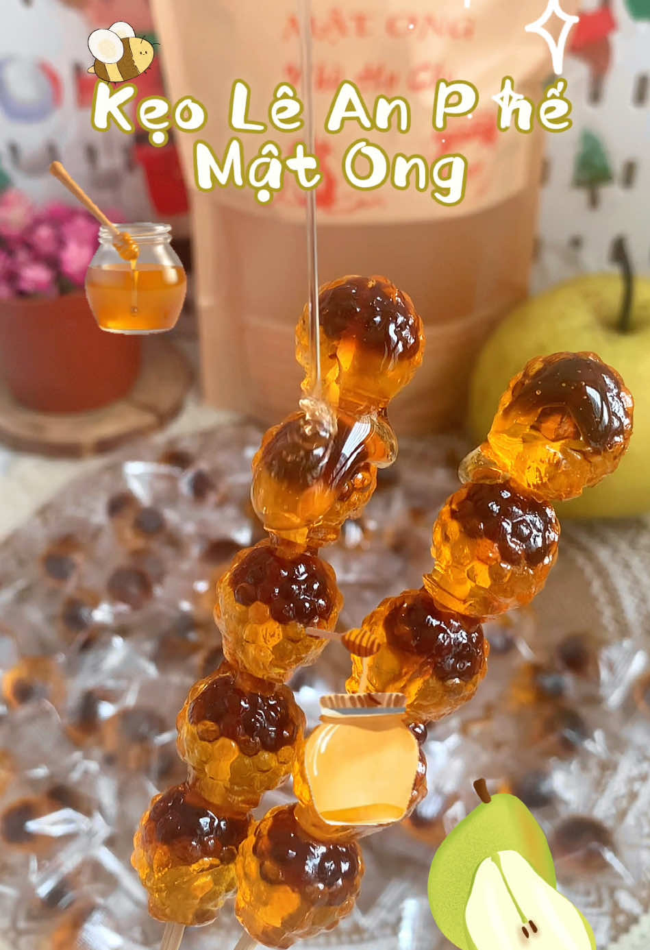 Kẹo Lê An Phế Mật Ong thành phần thiên nhiên mềm dẻo thơm thơm.🍐🍯🍐🍯🍐🍯  #keoleanphematong #keolematong #keoleanphenhahochu #keongamho #tieudom #suckhoe #food #foodtiktok #foodreview #ancungtiktok #sanphamxuhuong #saleluongve #luotvuisam #LearnOnTikTok #sandealthantoc 